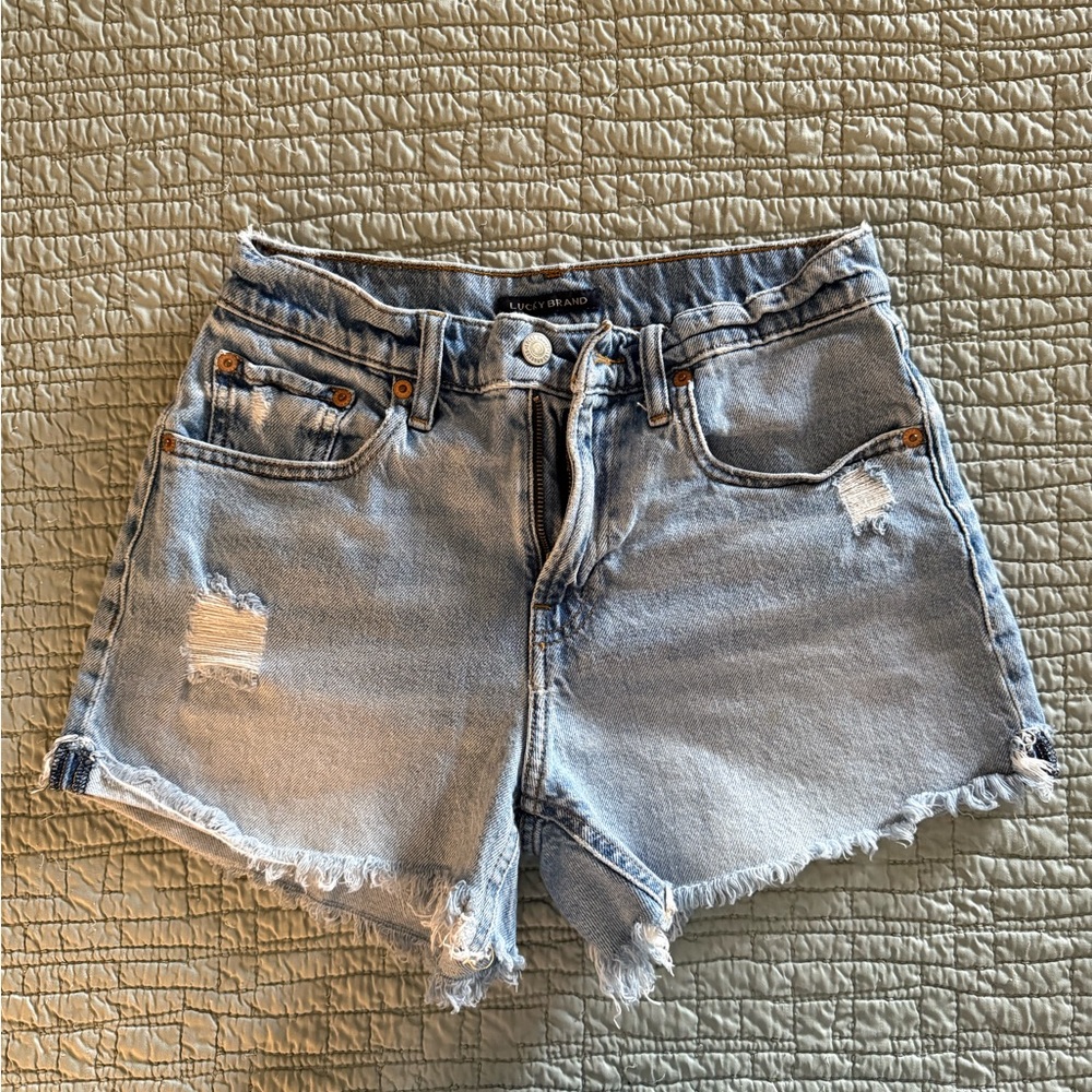 Lucky Brand Women’s Denim High-Waisted Distressed Shorts